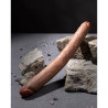 Real Rock Double Gode Straight Slim 35.5 x 3.8cm Marron